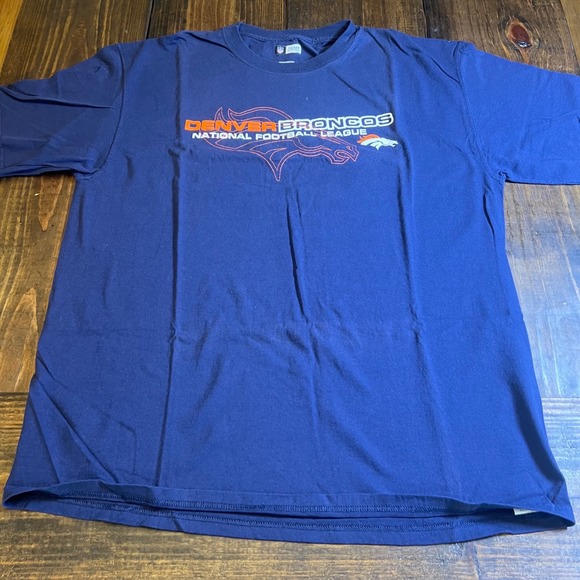 NFL Team Apparel Other - NFL Team Apparel Denver Broncos T-Shirt Mens XL Navy Blue Graphic Short Sleeve